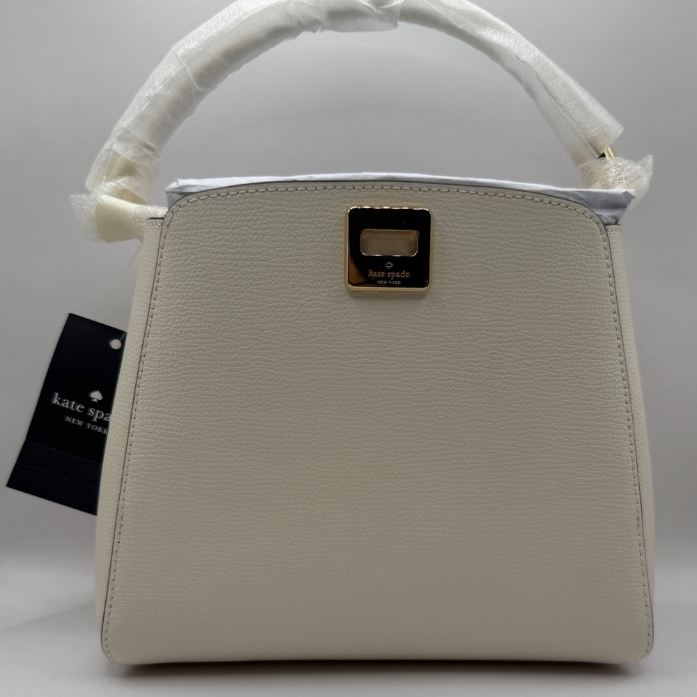 Kate Spade Cream Satchel with Structured Design